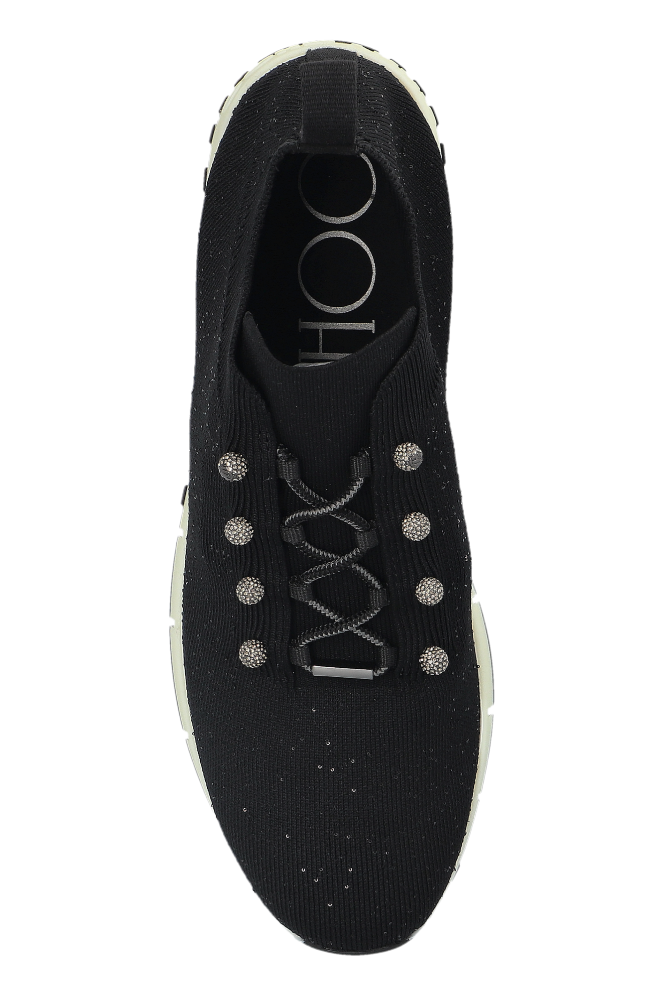 スニーカー JIMMY CHOO Women Sneakers VELES BNV X BLACK Black Veles | Black Cashmere Knit Trainer | JIMMY CHOO